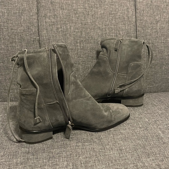 Aquatalia Lisa Weatherproof Suede Slouch Boots - Picture 8 of 9